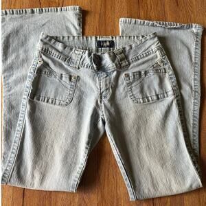 Angels Y2K Vtg Light Wash Low Rise Flare Jeans Size 11